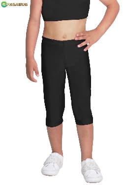 LEGGINS DANZA IN LYCRA TRE QUARTI NERO BABY